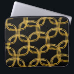 Gold Foil cribble Chic-laptophoes Hoesje Laptop Sleeve<br><div class="desc">Hoesje met goudflesje met cirkelvormig vormig vormblad voor een laptop. De kleur van het hoesje kan om het even welke kleur worden gemaakt. De zwarte wordt getoond als voorbeeld,  maar u kunt wit of een verschillende kleur kiezen.</div>