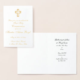 Gold Foil Cross Invitation Folie Kaarten