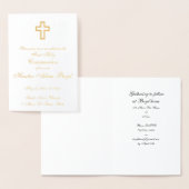 Gold Foil Cross Invitation Folie Kaarten (Display)