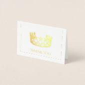 Gold Foil Crown Mini Kaart (Voorkant)