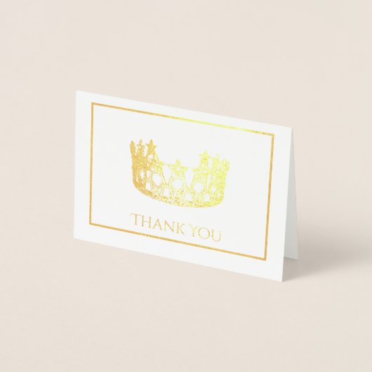 Gold Foil Crown Mini Kaart (Voorkant)