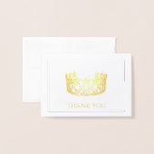 Gold Foil Crown Mini Kaart (Voorkant met envelop)