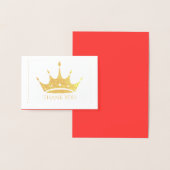 Gold Foil Crown Mini Kaart - Hartelijk dank (Display)
