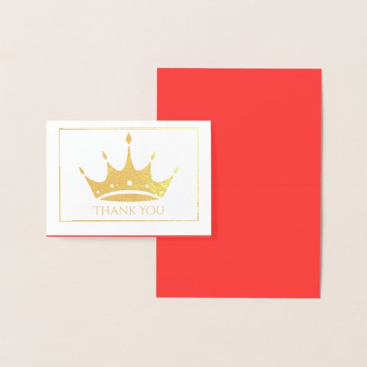 Gold Foil Crown Mini Kaart - Hartelijk dank (Display)