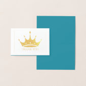 Gold Foil Crown Mini Kaart - Hartelijk dank (Display)