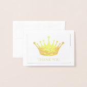Gold Foil Crown-minikaart Folie Kaarten (Voorkant met envelop)