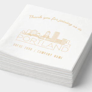 Gold Foil Custom Portland Corporate Event Servette Folie Servetten