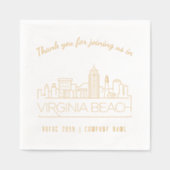 Gold Foil Custom Virginia Beach Event servetten (Voorkant)