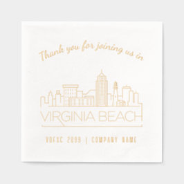 Gold Foil Custom Virginia Beach Event servetten