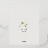 Gold foil daisy wilde bloemen bruiloft folie feestdagenkaart (Achterkant)