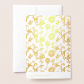 Gold Foil Damask op White Jewish Wedding Mazal Tov Folie Kaarten (Met envelop)