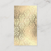 Gold Foil Damask Patroon Visitekaartje (Achterkant)