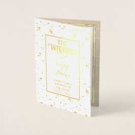 Gold Foil Damask WEDDING PROGRAMMA