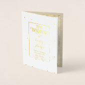 Gold Foil  Damask WEDDING PROGRAMMA (Voorkant)