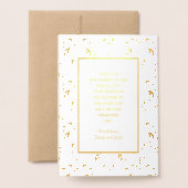 Gold Foil Damask WEDDING PROGRAMMA (Met envelop)