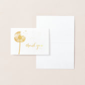 Gold Foil Dandelion Hartelijk dank Folie Kaarten (Display)