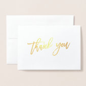 Gold Foil Dank u bruiloft Kaart (Voorkant met envelop)