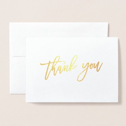 Gold Foil Dank u bruiloft Kaart (Voorkant met envelop)