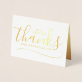 Gold Foil Deepest Bedankt & appreciatie Folie Kaarten (Voorkant)