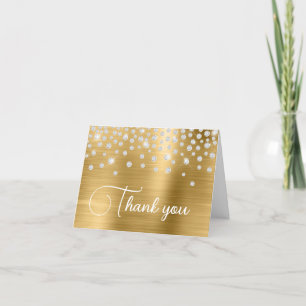 Gold Foil Diamond Confetti 50e verjaardag Bedankkaart