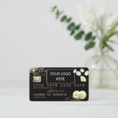 Gold Foil diamonds Credit Kaart voeg uw logo toe Visitekaartje (Staand voorkant)