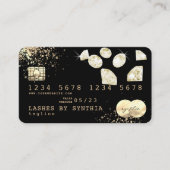 Gold Foil diamonds Credit Kaart voeg uw logo toe Visitekaartje (Voorkant)