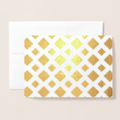 Gold Foil Diamonds op White Lattice Folie Kaarten (Voorkant met envelop)