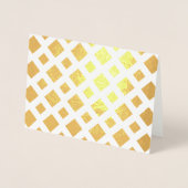 Gold Foil Diamonds op White Lattice Folie Kaarten (Voorkant)