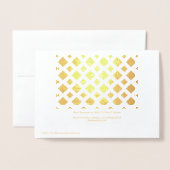 Gold Foil Diamonds op White Lattice Folie Kaarten (Met envelop)