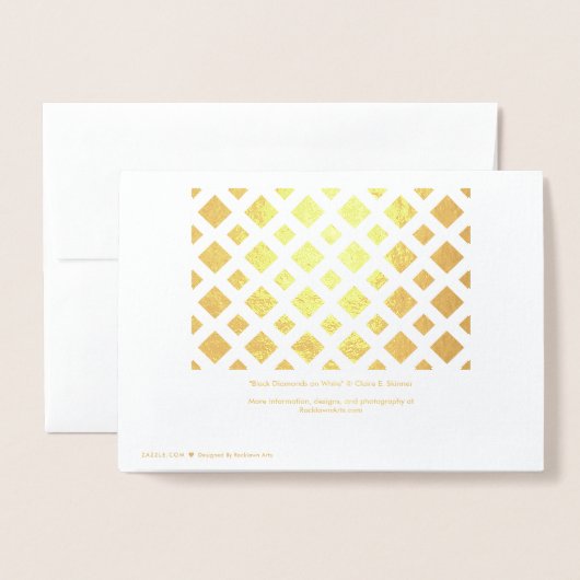 Gold Foil Diamonds op White Lattice Folie Kaarten (Met envelop)