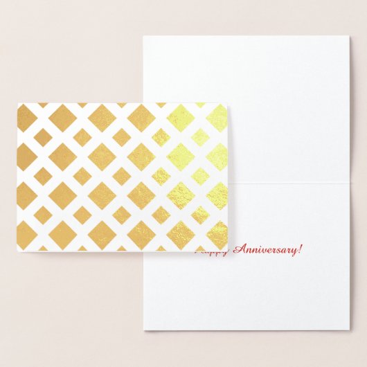 Gold Foil Diamonds op White Lattice Folie Kaarten (Display)