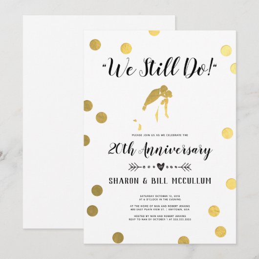 Gold Foil die we nog steeds doen | 20e Jubileum vo Kaart (Voorkant / Achterkant)