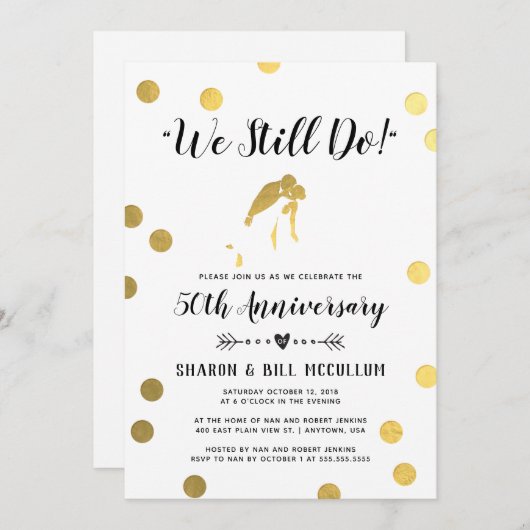 Gold Foil die we nog steeds doen | 50e Jubileum vo Kaart (Voorkant / Achterkant)