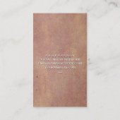 Gold Foil Dinnerware | Rustische achtergrond Visitekaartje (Achterkant)