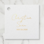 Gold Foil Dolfijn Trouwpaar Bedankjes Labels (Voorkant)