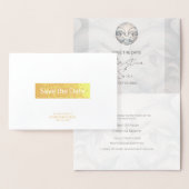 Gold Foil Dolphin Wedding Save the Date Folie Kaarten (Display)