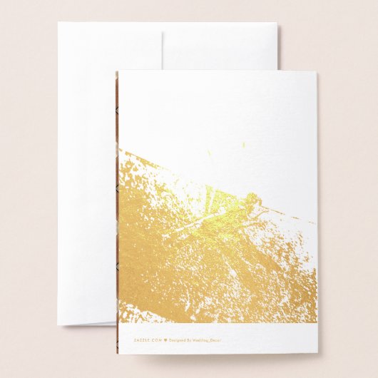 Gold Foil Dragonfly bruiloft uitnodiging (Met envelop)