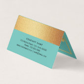 Gold Foil Dragonfly - Double Loyalty Visitekaartje (Achterkant)