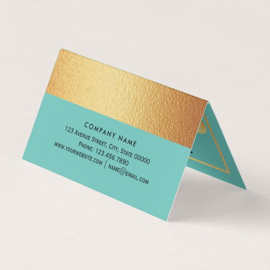 Gold Foil Dragonfly - Double Loyalty Visitekaartje (Achterkant)