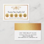 Gold Foil Dragonfly - Loyalty Kaart (Voorkant / Achterkant)