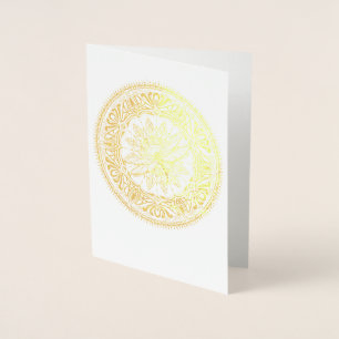 Gold Foil Dragonfly Mandala wenskaart Folie Kaarten