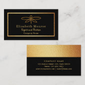 Gold Foil Dragonfly - Visitekaartje (Voorkant / Achterkant)