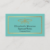 Gold Foil Dragonfly - Visitekaartje (Voorkant)