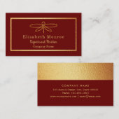 Gold Foil Dragonfly - Visitekaartje (Voorkant / Achterkant)