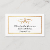 Gold Foil Dragonfly - Visitekaartje (Voorkant)