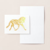Gold Foil Dressage Horse Folie Kaarten (Display)