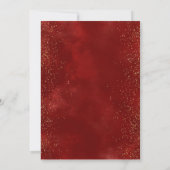 Gold Foil Eat Drink & BE Merry Red Kerstparty Kaart (Achterkant)
