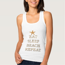 Gold Foil EAT SLEEP BEACH REPEAT Typografie