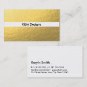 Gold Foil Eenvoudige Visitekaartjes (Voorkant / Achterkant)