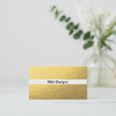 Gold Foil Eenvoudige Visitekaartjes (Staand voorkant)